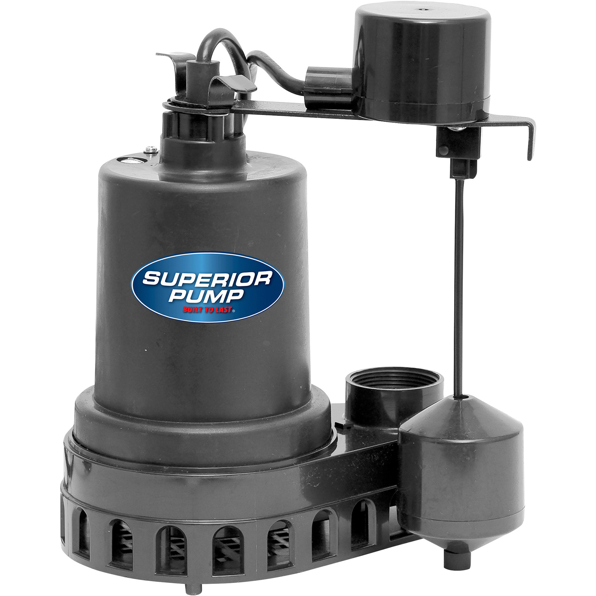 Superior Pump Thermoplastic Submersible Sump Pump, 3300 GPH, 1/2 HP, Model# 92572